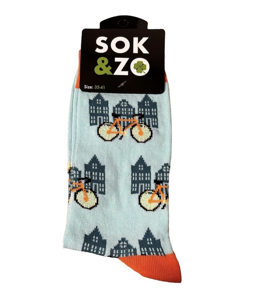 Fiets en Gevels – Petrol/Oranje