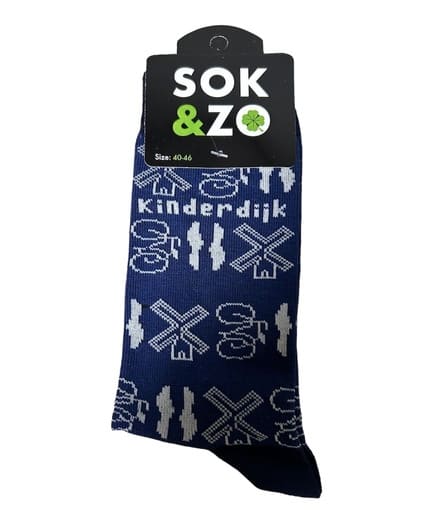 Kinderdijk Molens – Marine/Wit