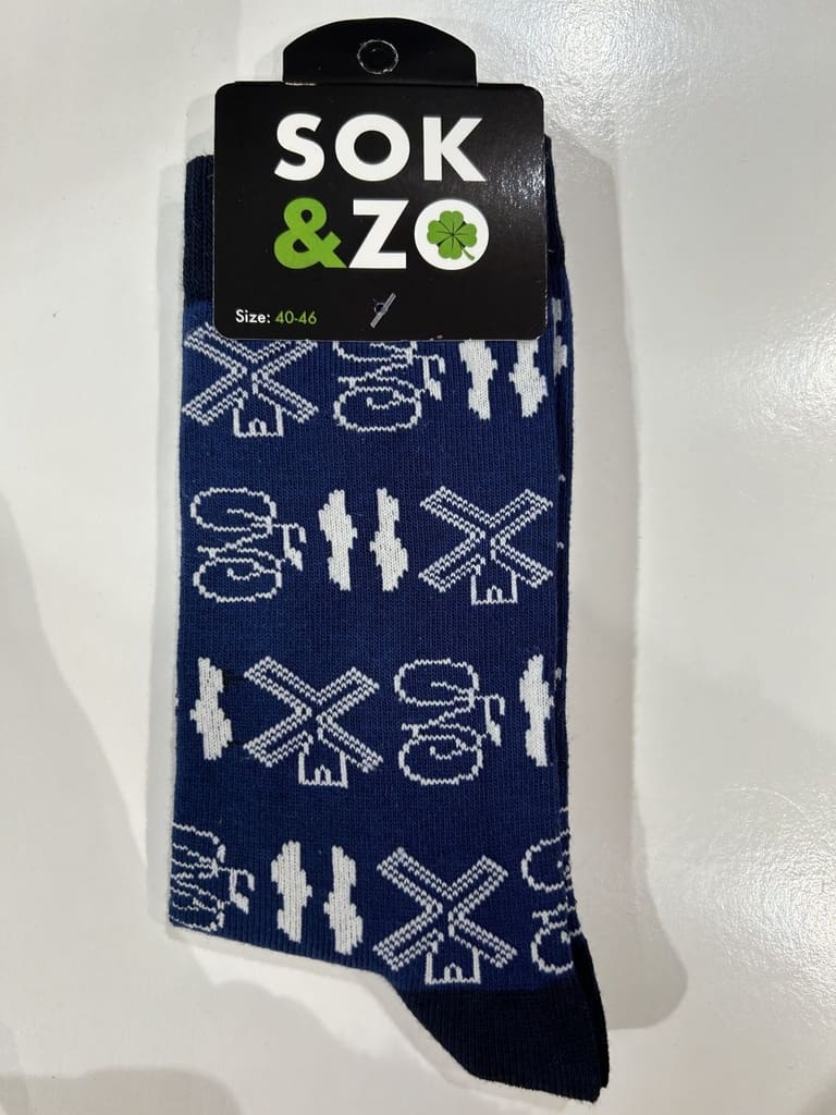 Molen, Fiets, Klomp – Marine/Wit