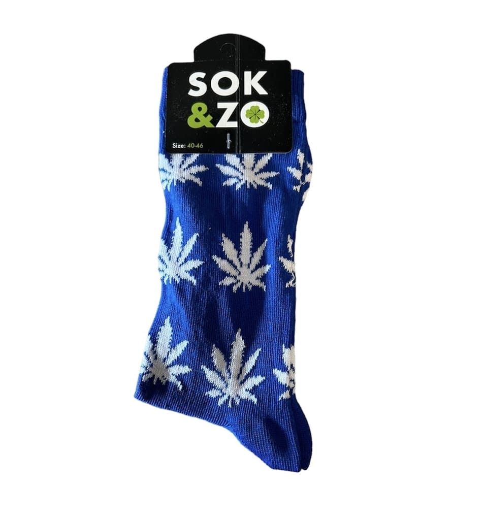 Wietblad – Blauw/Wit